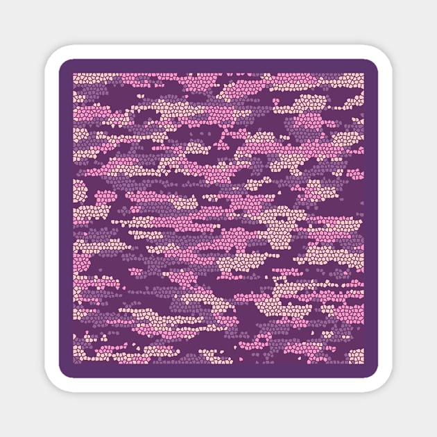 Camo Pattern - Purple Magnet by Tshirtstory