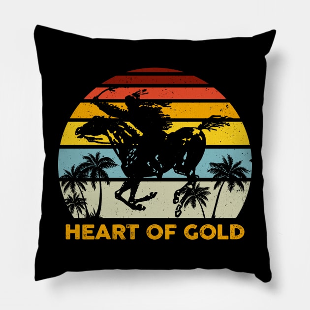 Vintage Neil Young// Heart Of Gold Pillow by Symmetry Stunning Portrait