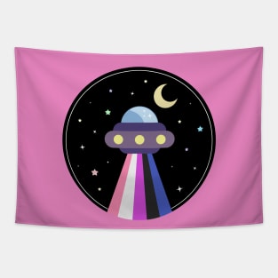 Kawaii Pride Genderfluid UFO Tapestry