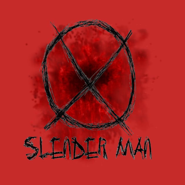 Slenderman blood spatter and symbol by GrimDork