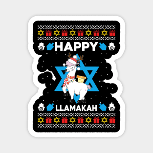 Happy Llamakah Jewish Hanukkah Llama Gift Magnet