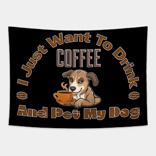 Coffee And Dog Tapestry