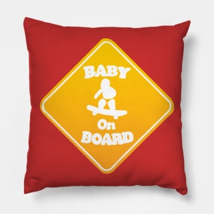 Skateboarding Baby on Board Pillow