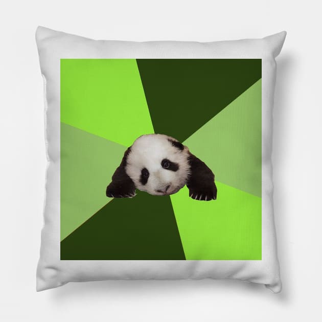 Passive Aggressive Panda Meme Pillow by FlashmanBiscuit