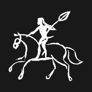 Middle Age Drawing Of A Horse Cavalery T-Shirt