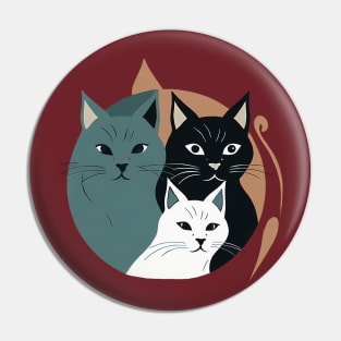 Cat family Pin