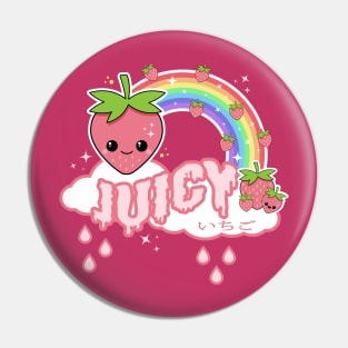 Kawaii Strawberry Rainbow Pin