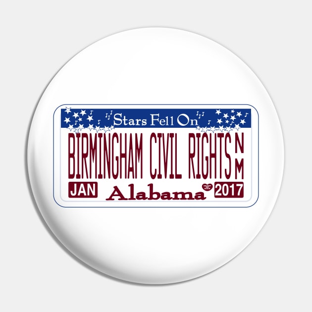 Birmingham Civil Rights National Monument License Plate Pin by nylebuss