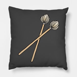 Vibraphonist Playing Vibraphone Mallet Percussion 70s Music Pillow