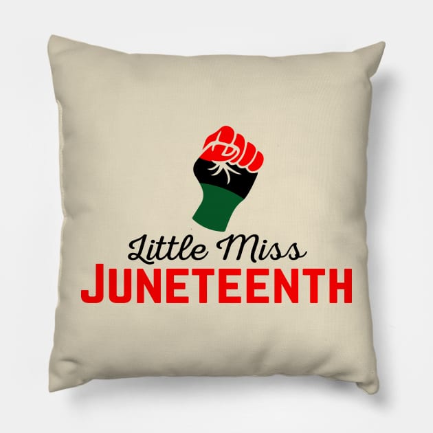 LITTLE MISS JUNETEENTH Pillow by Banned Books Club