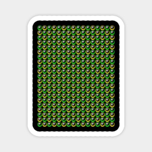 Yin Yang Design - Yellow-Green Color Pattern Magnet