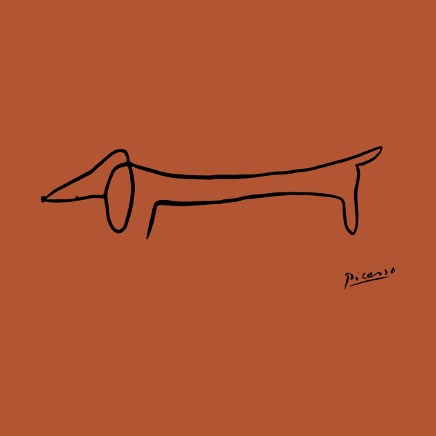 Picasso's sausage dog by Petras