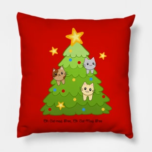 Oh Cat-Mas Tree, OH Cat-Mas Tree, Christmas Art Pillow