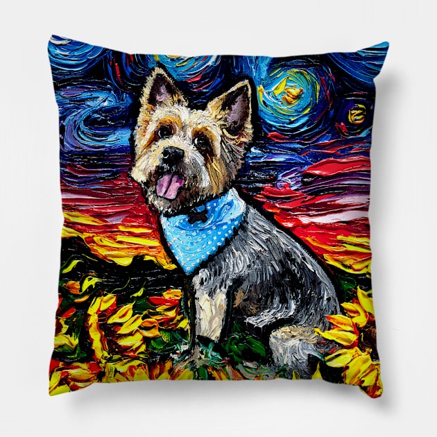 Silky Terrier Night Pillow by sagittariusgallery