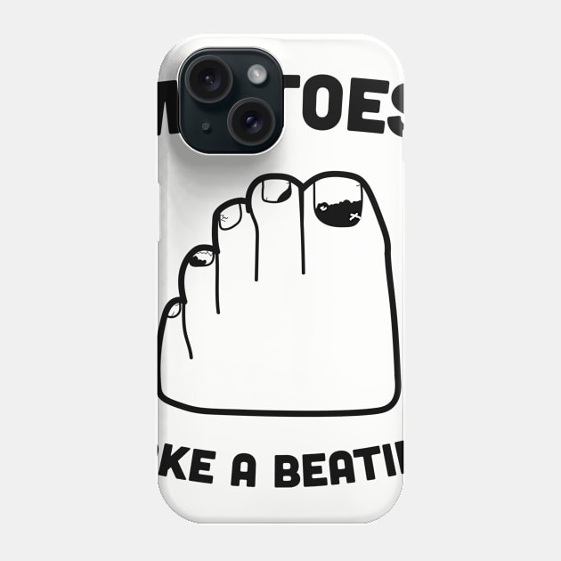 "My Toes Take A Beating" Runner's Phone Case by Trust Firm