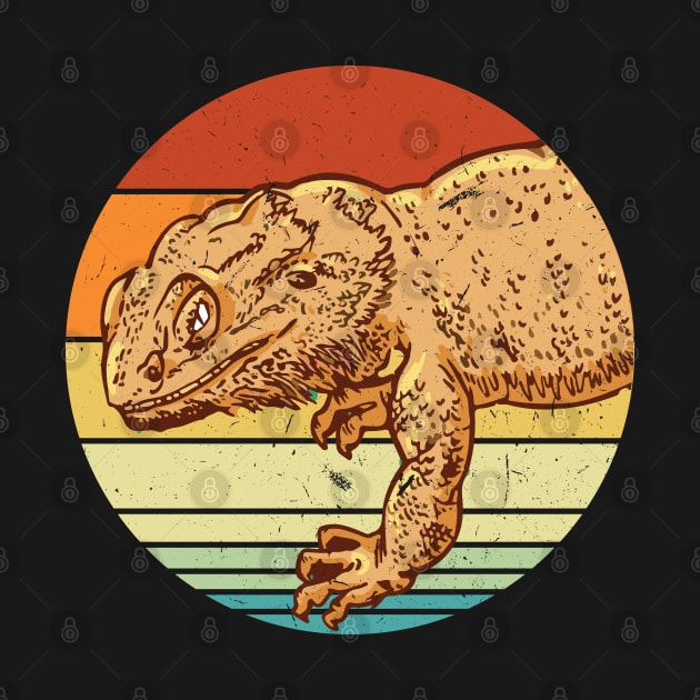 Vintage Retro Stile Pogona Lizard Bearded Dragon by Peco-Designs