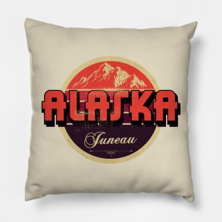 Alaska Juneau Vintage Pillow