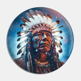 Native Indian Warrior Spirit Fantastic Cosmic Magical Pin