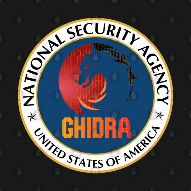 Cyber Security - NSA - Ghidra - Reverse Engineering tool - Emblem by Cyber Club Tees