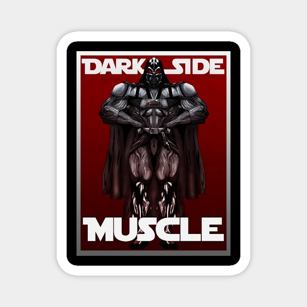 Dark side muscle-clean Magnet by Actualsuperhero