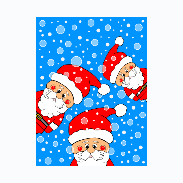 PEEK A Boo Funny Santa Claus by SartorisArt1