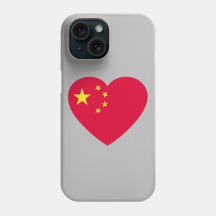 I Love China // Heart-Shaped Chinese Flag Phone Case