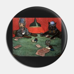 Nighttime Poker Pets Pin