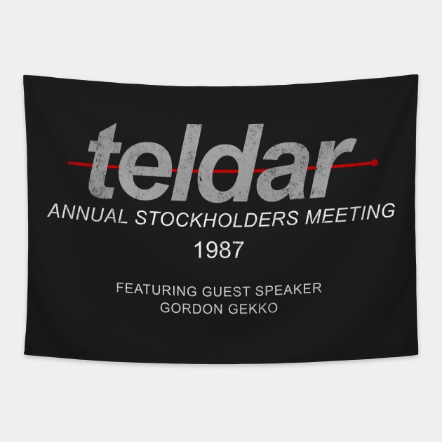 Teldar - Annual Stockholders Meeting 1987 - vintage Wall Street Tapestry by BodinStreet