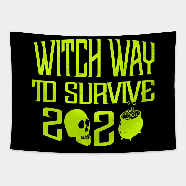 Witch Way To Survive Tapestry by MZeeDesigns