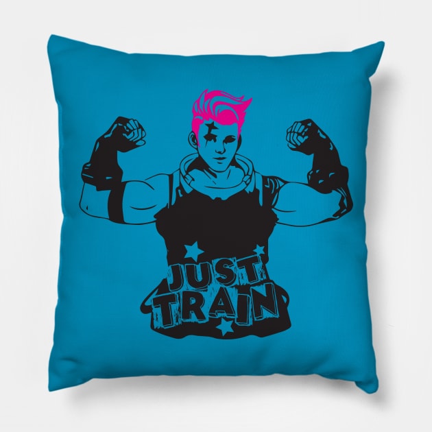 Just Train - Zarya Pillow by Digitalgarz