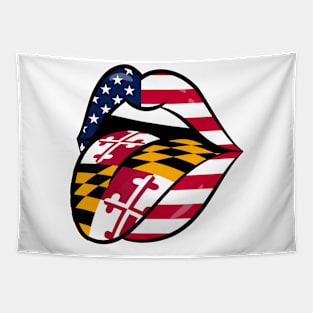 Maryland American Flag Mouth Tapestry