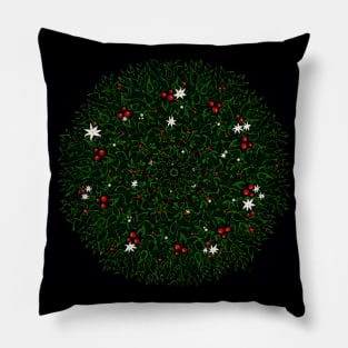 Christmas Holiday Wreath Pillow