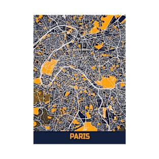 Paris - France Bluefresh City Map T-Shirt