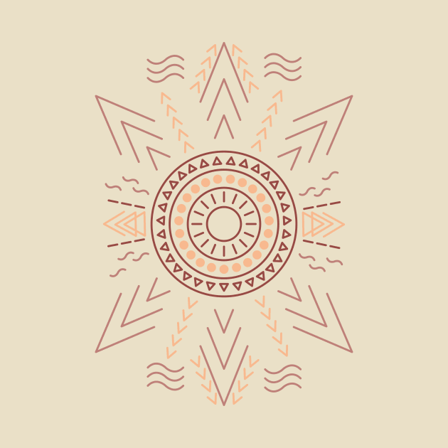 Boho Sun Tribal Design by JDP Designs