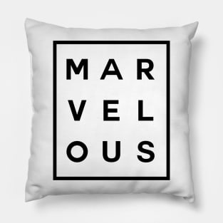 Marvelous Boxed (Black) Pillow