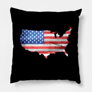 USA American Flag Patriotic For United States Merica Pillow