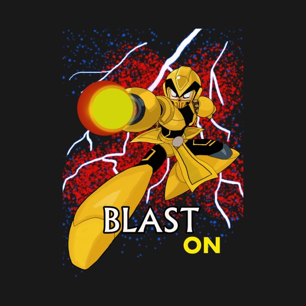 GOLDEN MEGAMAN BLAST by zalkov