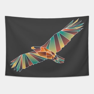 Geometric Eagle - White Outline Tapestry