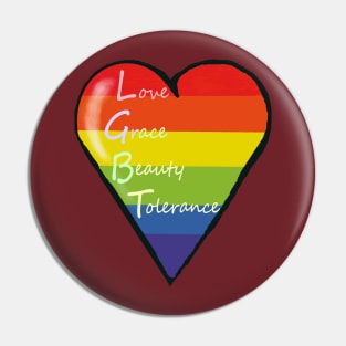 LGBT-Heart Pin