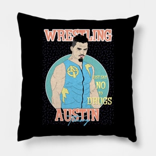 Artwork Austin Theory Wrestling Aesthetic  // Just Say No To Drugs Pillow