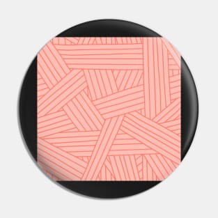 Crossing Lines in Coral Pink Pin