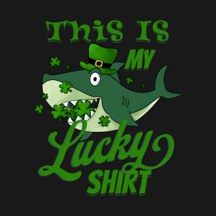 St Patrick's Day Shark Shamrock Lucky Shirt T-Shirt