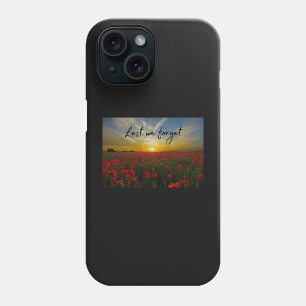 ANZAC Day Field Poppies Phone Case by Felicity-K