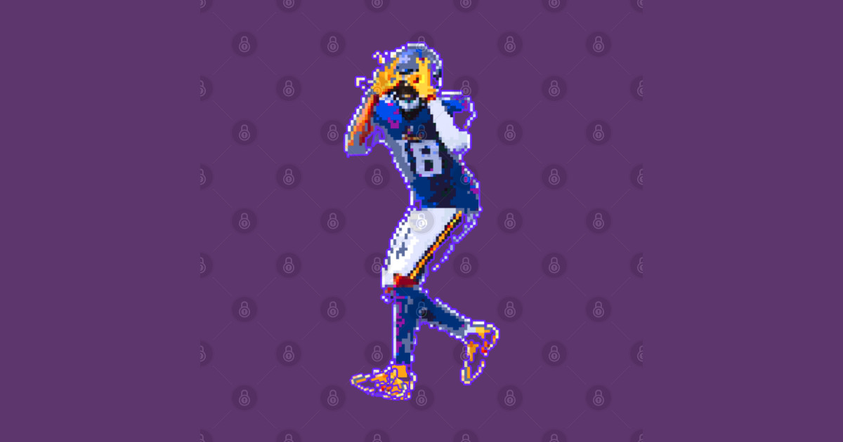 Griddy justin jefferson pixel art - Justin Jefferson - T-Shirt | TeePublic