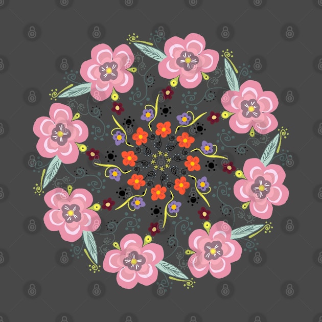 Mandala 7 - flowers by EshiPaints
