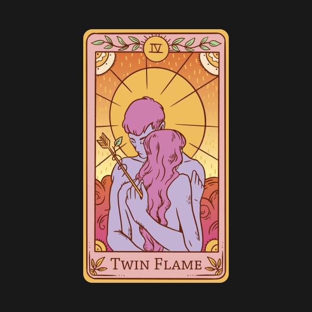 Twin Flame Love Tarot Card by TeeTrendz