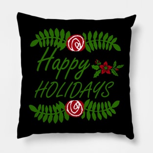 Happy Holidays Design Pillow