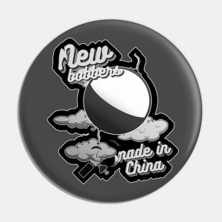 Bobber in a shape of balloon, black outline Pin