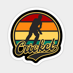 Retro Cricket Magnet