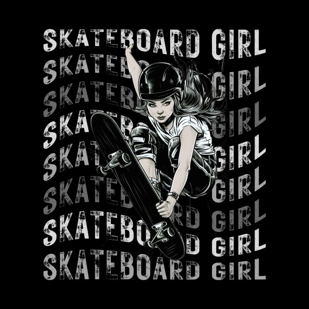 Skateboard Girl by Designs by Mim